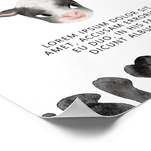 Koe Party Custom Sign Poster (Hoek)