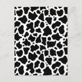 Koe Patroon Achtergrond Behuizing Kaart (Achterkant)