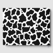 Koe Patroon Achtergrond Bruiloft Gastenboek (Achterkant)