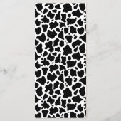 Koe Patroon Achtergrond Bruiloft Menu (Achterkant)