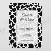 Koe Patroon Achtergrond bruiloft uitnodiging (Voorkant / Achterkant)