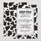 Koe patroon achtergrond Uitnodiging (Voorkant / Achterkant)
