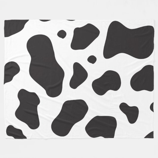 Koe Patroon Fleece Deken (Voorkant (Horizontaal))