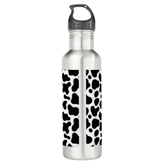 Koe Patroon Gedrukt Roestvrij stalen flesje Waterfles (Achterkant)