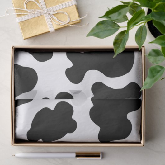 Koe Patroon gedrukt Tissuepapier (Geschenk)
