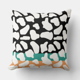 koe patroon; geometrische grafische afbeelding kussen