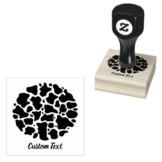 Koe Patroon Rubberstempel (Gestempeld)