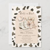 Koe Patroon Westerne Laarzen of Bow Gender Reveal Kaart (Voorkant)