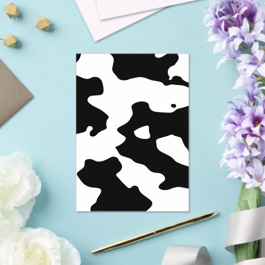 Koe Patroon zwart-wit Acryl Uitnodigingen (Insitu (Huwelijk))