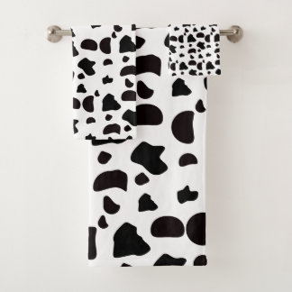 Koe Patroon zwart-wit Bad Handdoek