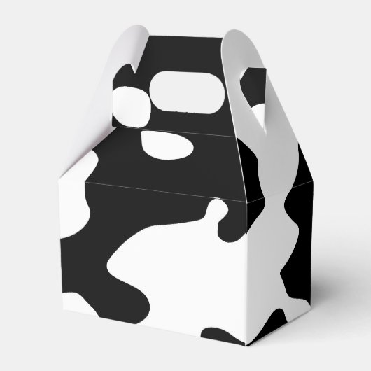 Koe Patroon zwart-wit Bedankdoosjes (Achterkant)