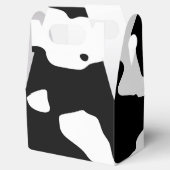 Koe Patroon zwart-wit Bedankdoosjes (Geopend)