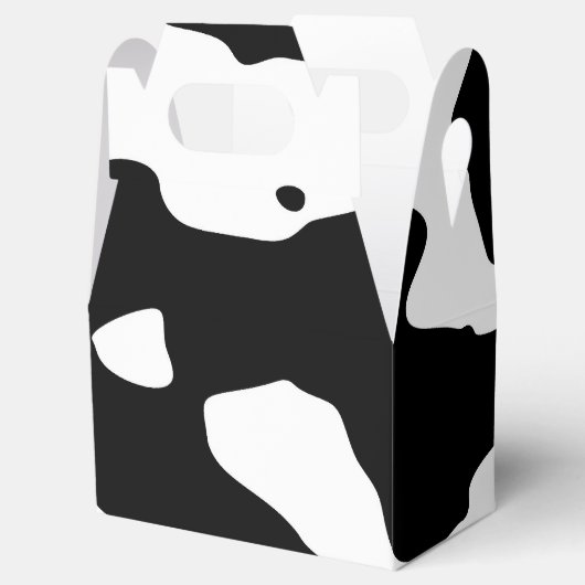 Koe Patroon zwart-wit Bedankdoosjes (Geopend)