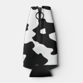 Koe Patroon zwart-wit Flesjeskoeler (Achterkant)