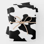 Koe Patroon zwart-wit Inpakpapier Vel (In situ)