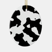 Koe Patroon zwart-wit Keramisch Ornament (Rechts)