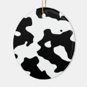 Koe Patroon zwart-wit Keramisch Ornament (Links)