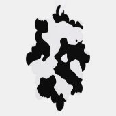 Koe Patroon zwart-wit Ornament Kaart (Rechts)