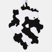 Koe Patroon zwart-wit Ornament Kaart (Links)