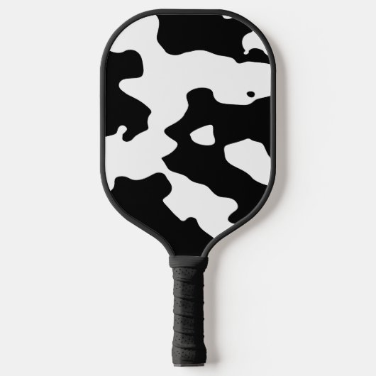 Koe Patroon zwart-wit Pickleball Paddle (Voorkant)