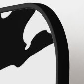 Koe Patroon zwart-wit Pickleball Paddle (Links Detail)