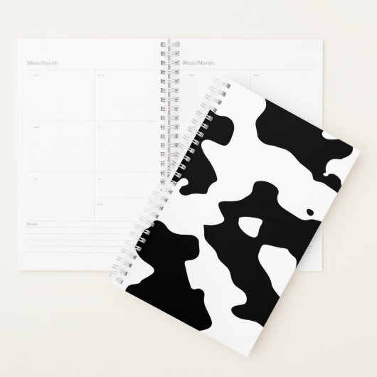 Koe Patroon zwart-wit Planner (Display)