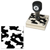 Koe Patroon zwart-wit Rubberstempel (Gestempeld)