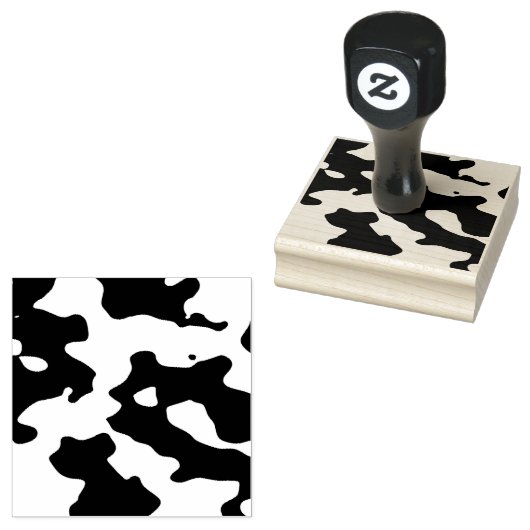 Koe Patroon zwart-wit Rubberstempel (Gestempeld)