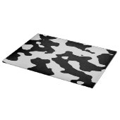 Koe Patroon zwart-wit Snijplank (Hoek)