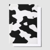 Koe Patroon zwart-wit Vellum Uitnodigingen (Offset)