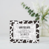 Koe patroonachtergrond Het briefkaart Datum opslaa (Staand voorkant)