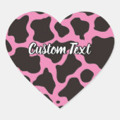 Koe patroonsticker hart sticker (Voorkant)