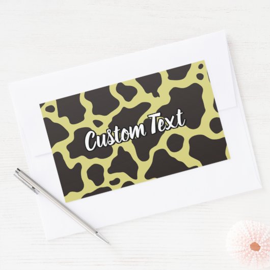 Koe patroonsticker rechthoekige sticker (Envelop)