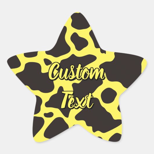 Koe patroonsticker ster sticker (Voorkant)