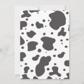 Koe Pattern Spots Brown Pink Birthday Party Kaart (Achterkant)