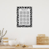Koe Pattern Wedding Seating Chart Poster (Keuken)