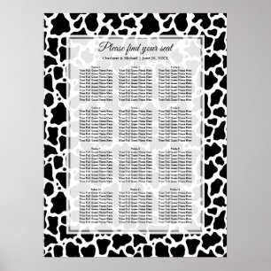 Koe Pattern Wedding Seating Chart Poster