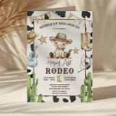 Koe Pattern Wild West Mijn eerste Rodeo Verjaardag Kaart