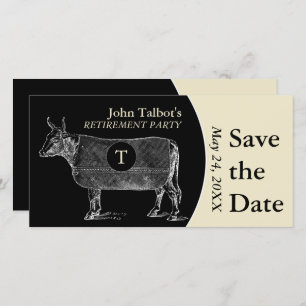  Koe Pensioen B Save the Date Monogram