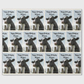 Koe Personaliseer Groet & Naam Verjaardag Cadeaupapier (Vlak)