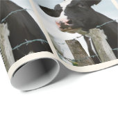 Koe Personaliseer Groet & Naam Verjaardag Cadeaupapier (Rol Hoek)