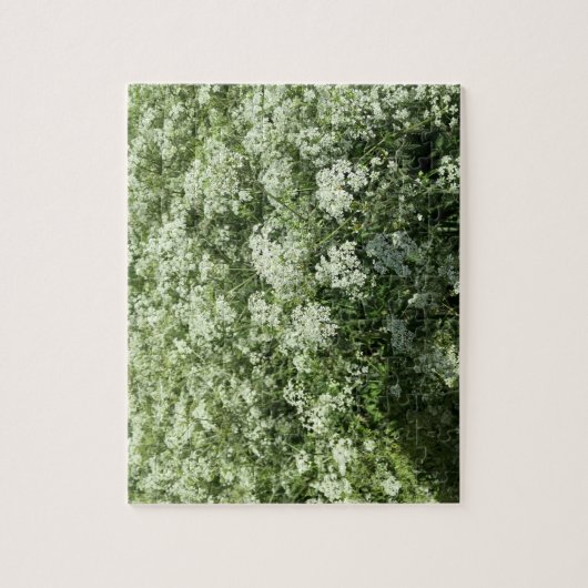 Koe Petersely White Flowers Natuur Legpuzzel (Verticaal)