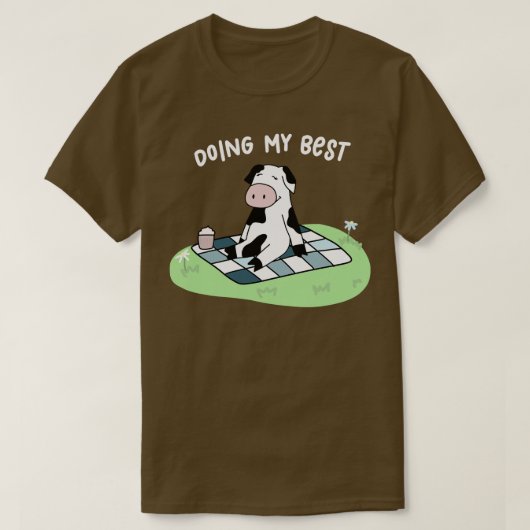 Koe picknick t-shirt (Design voorkant)