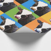 Koe pop stijl cadeaupapier (Hoek)