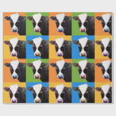 Koe pop stijl cadeaupapier (Vlak)