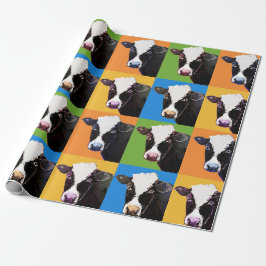 Koe pop stijl cadeaupapier