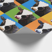 Koe pop stijl cadeaupapier (Hoek)