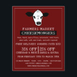 Koe portret, Cheesemonger Adverteren Flyer<br><div class="desc">Het portret van de koe,  Cheesemonger Adverteren broers door de Visitekaartje winkel.</div>
