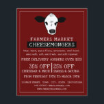 Koe portret, Cheesemonger Adverteren Flyer<br><div class="desc">Het portret van de koe,  Cheesemonger Adverteren broers door de Visitekaartje winkel.</div>