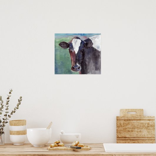 Koe portret poster (Keuken)